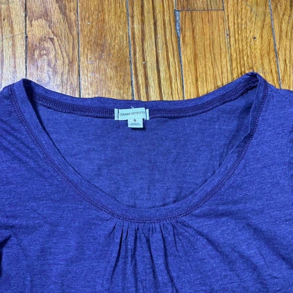 zenana outfitters Y2K Mc bling  blouse office purple babydoll style size small - Picture 3 of 6